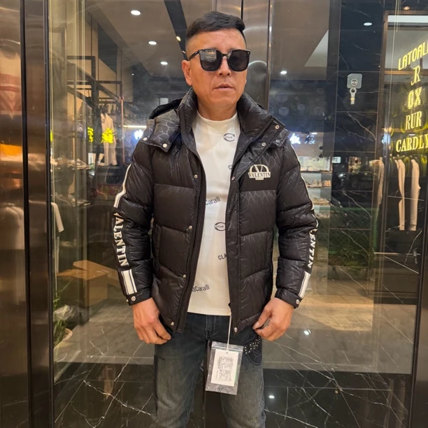 25年秋冬新款正品PRLUOVALENTIN男士字母压花保暖百搭夹克外套