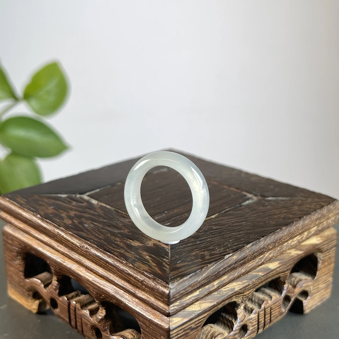 JTA13-132 天然缅甸A货翡翠 翡翠戒圈14#