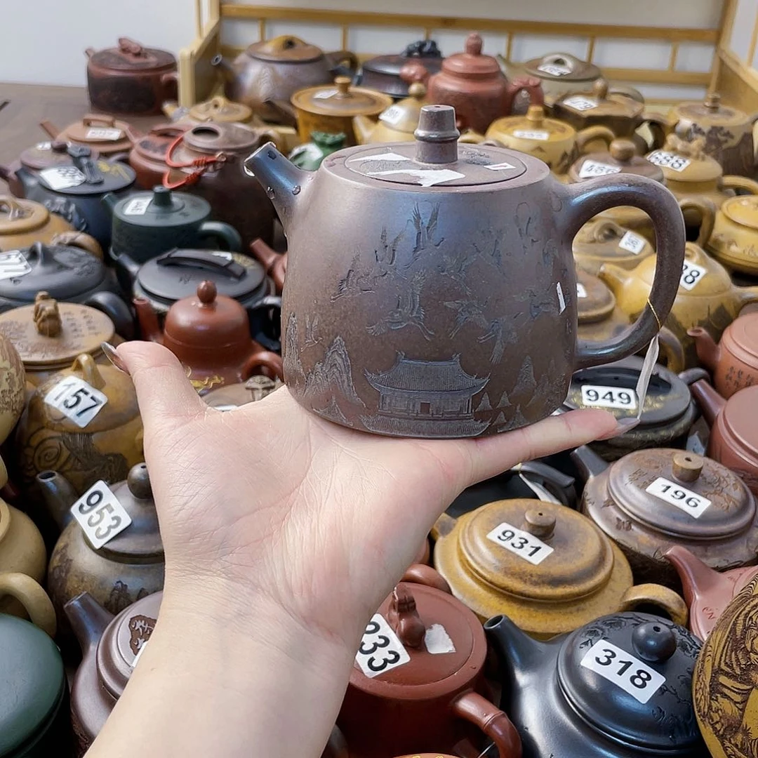 茶壶紫砂我**哄紫砂微瑕