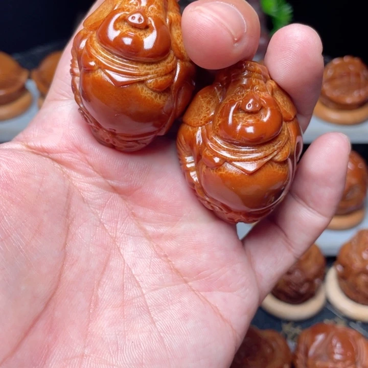 把件橄榄核八戒手球3.5