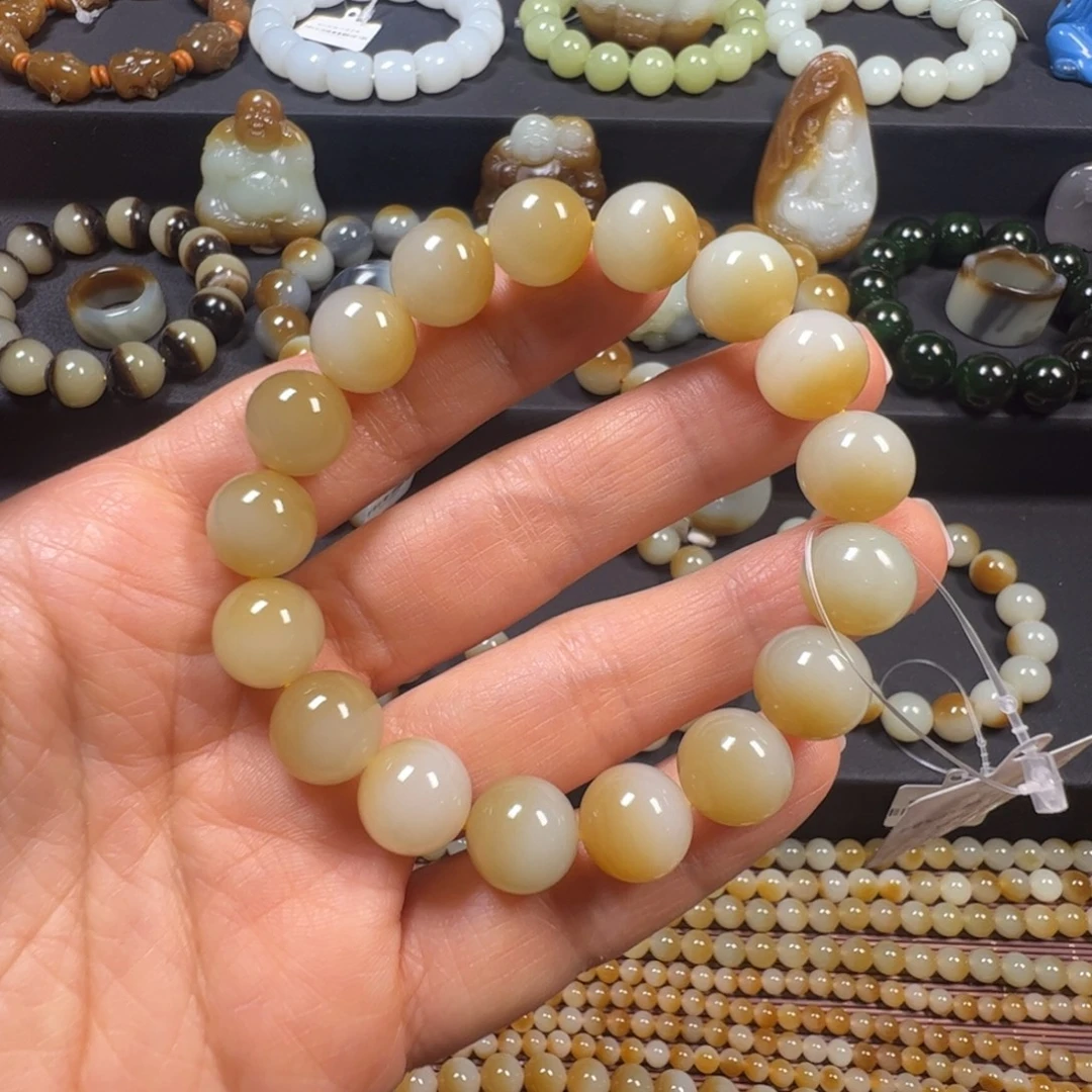 和田玉未镶嵌手链卡12