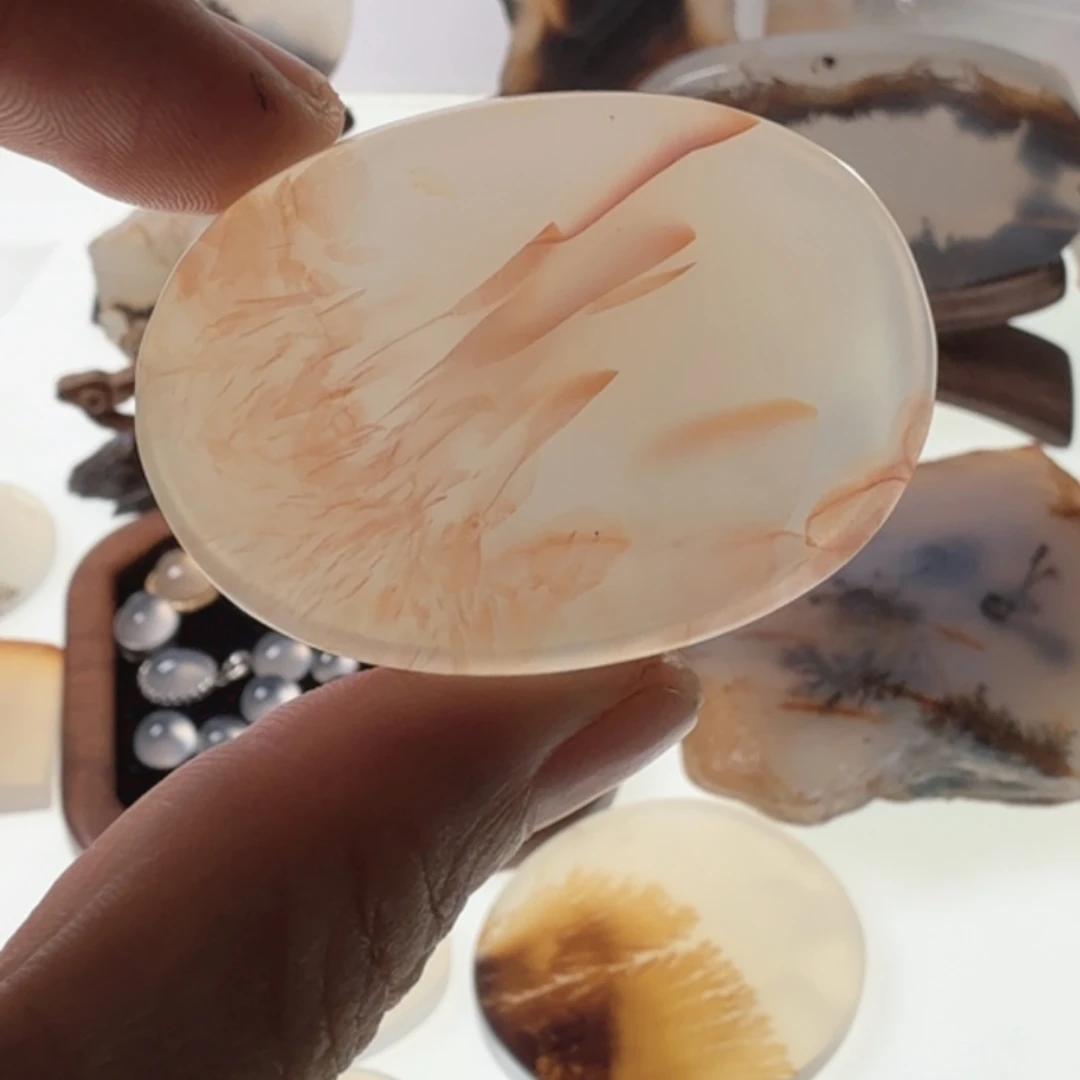 未镶嵌玛瑙/玉髓珠宝半成品