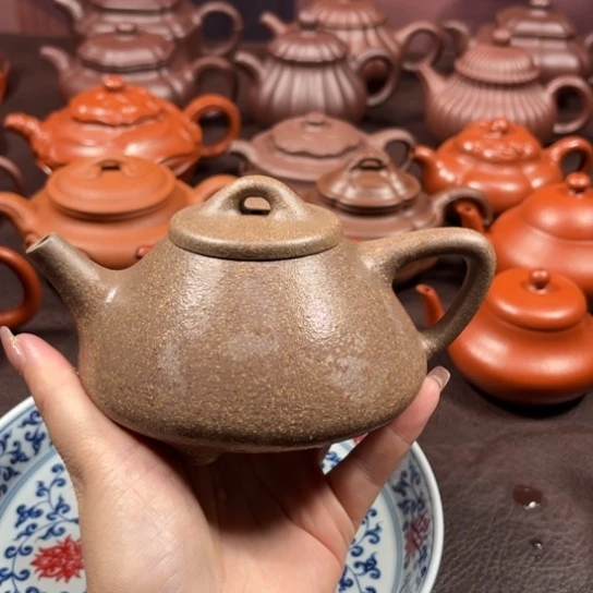 茶壶紫砂小****叔原矿青降坡泥260毫升
