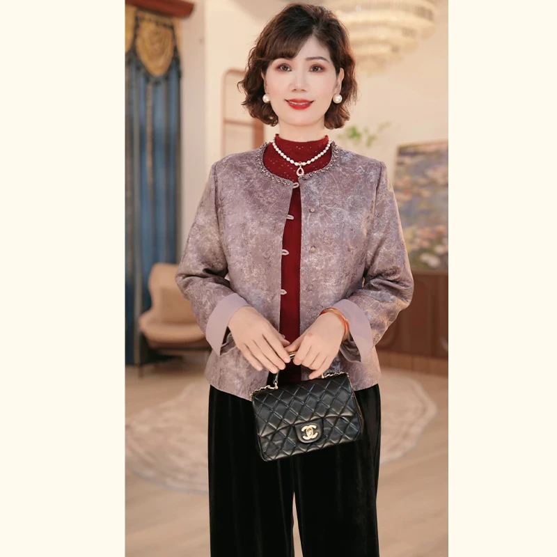 【秋】年轻妈妈秋时尚洋气套装2025新款洋气中老年上衣服两件套