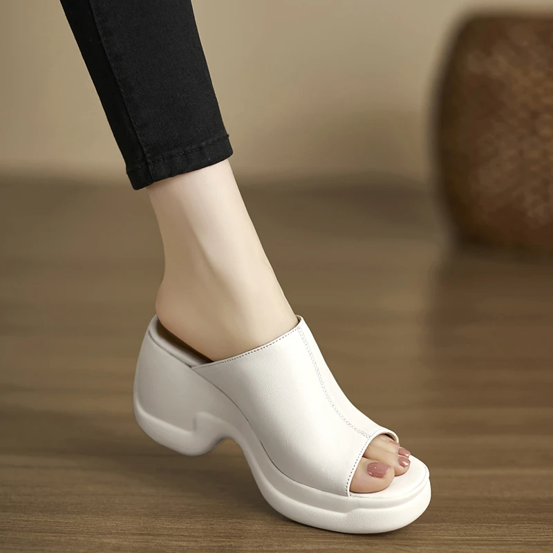 小个子手工女鞋8cm~拖鞋凉鞋女新款2025夏季凉鞋女款2025新款爆款