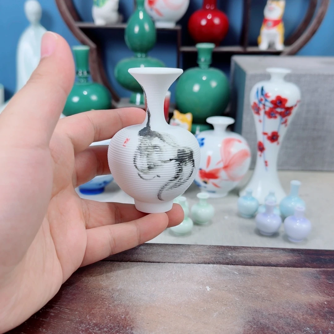 陶瓷手工小花器摆件
