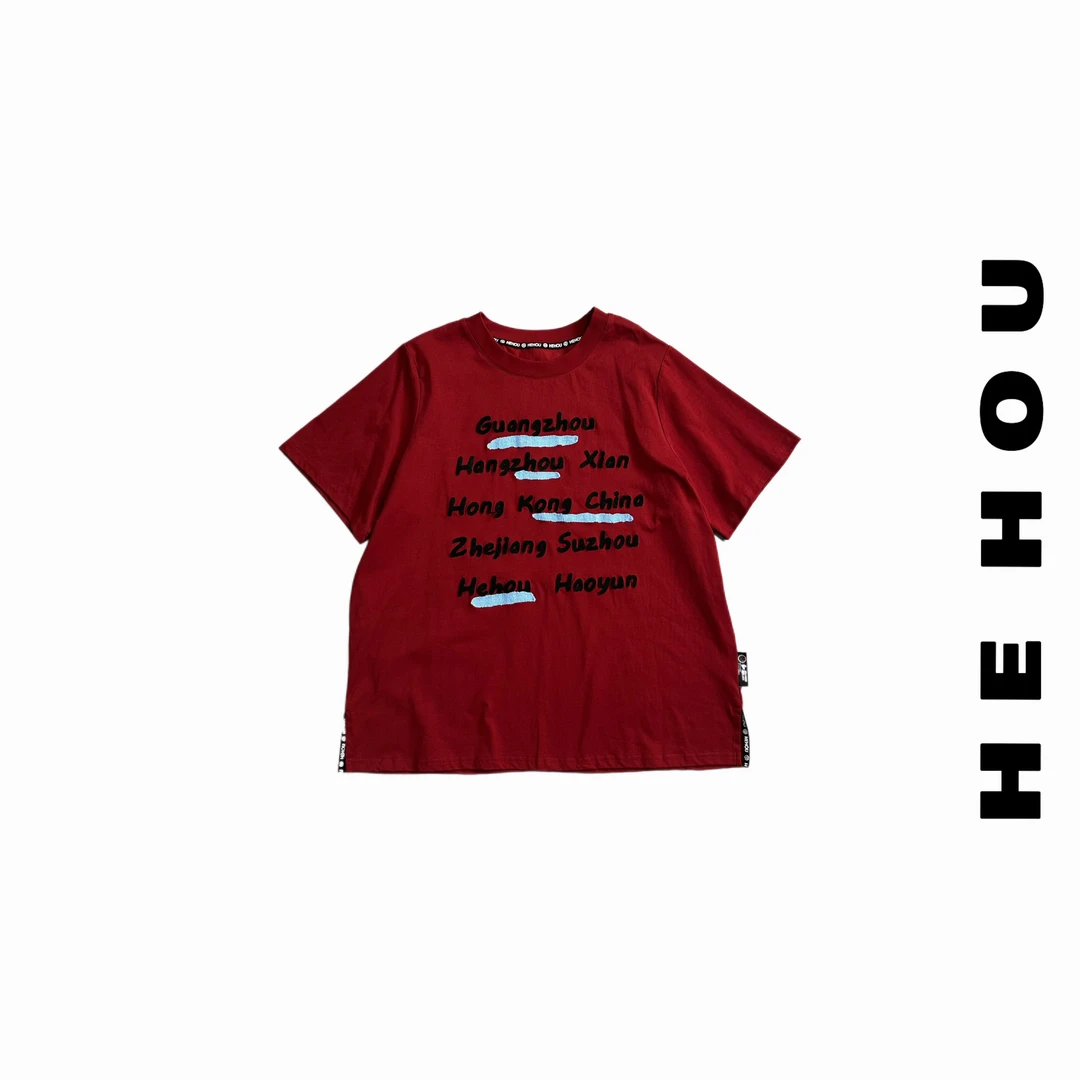 504578 和后面料自带香水香味宽松显瘦夏季宽松绣花T恤