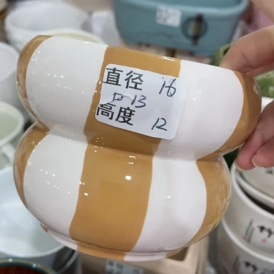 多肉绿植陶瓷花盆9.9包邮，有孔