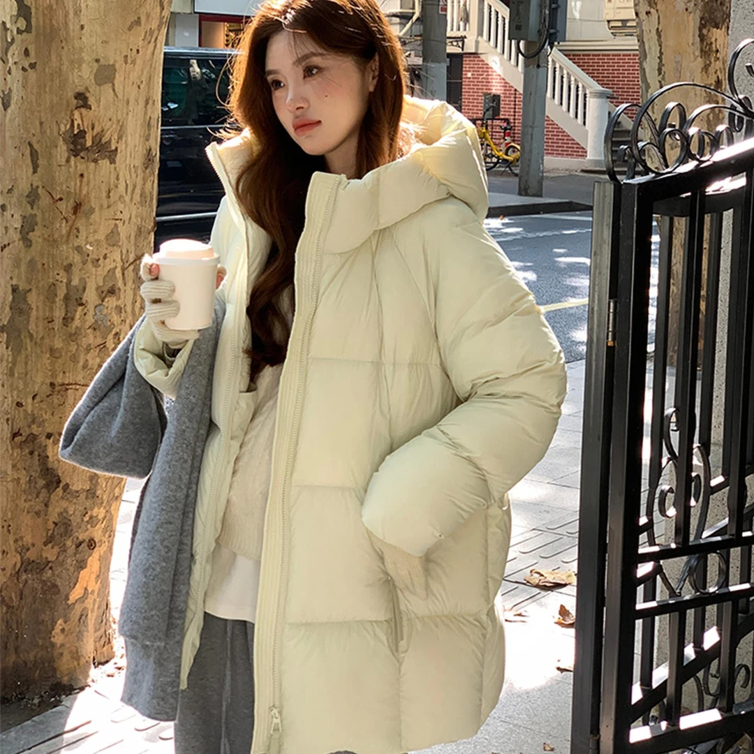 小个子羽绒服女中长款2025年新款泡芙棉服外套显瘦加厚冬季爆款
