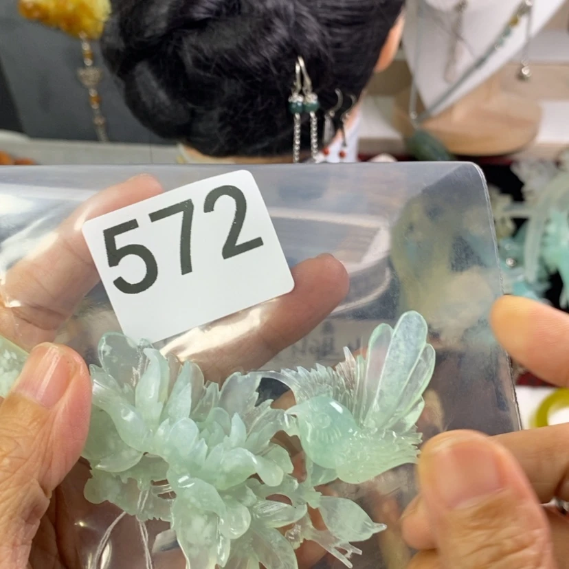 【闪购商品】岫玉发饰未镶嵌梦****下