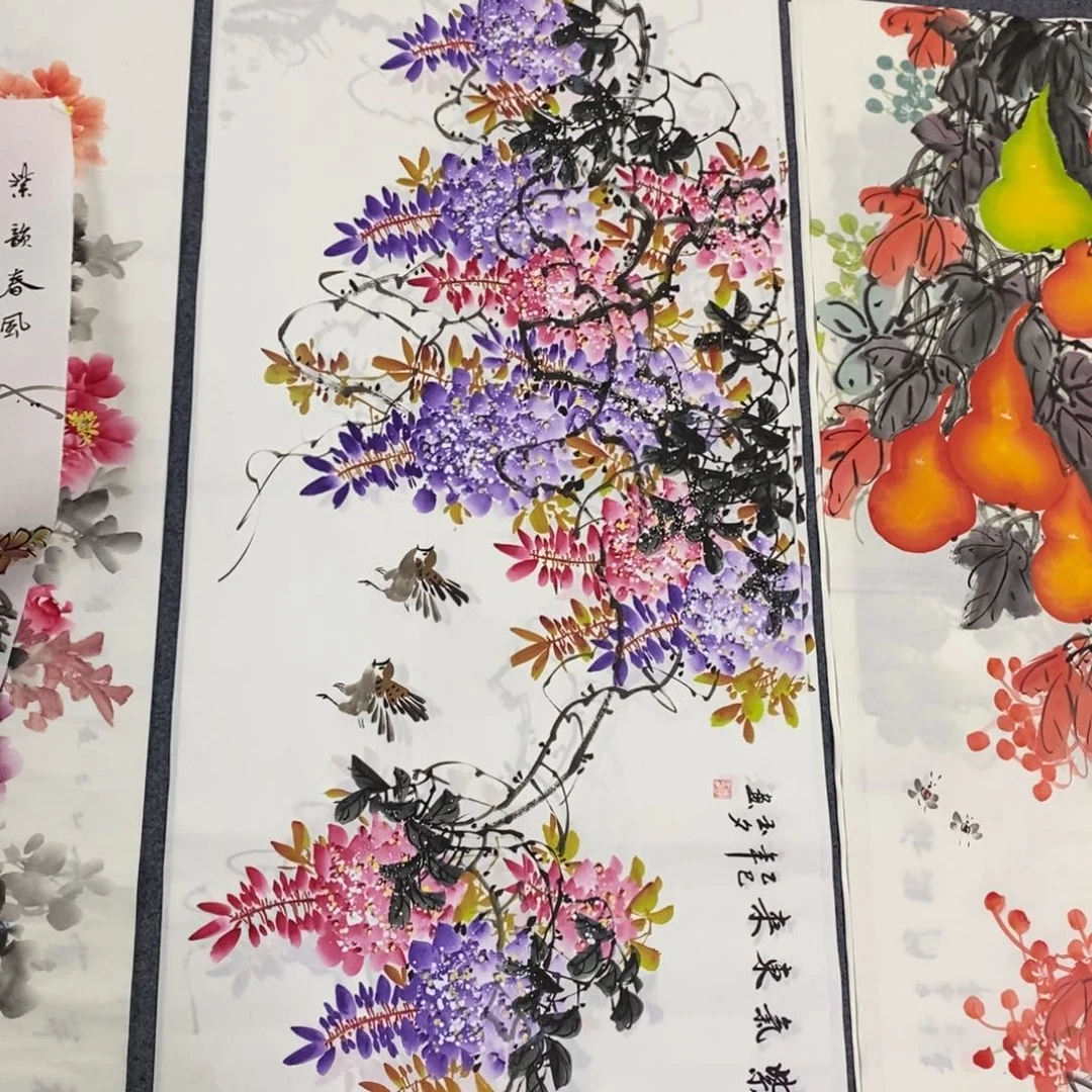 国画尺寸140✖️70四尺手绘画