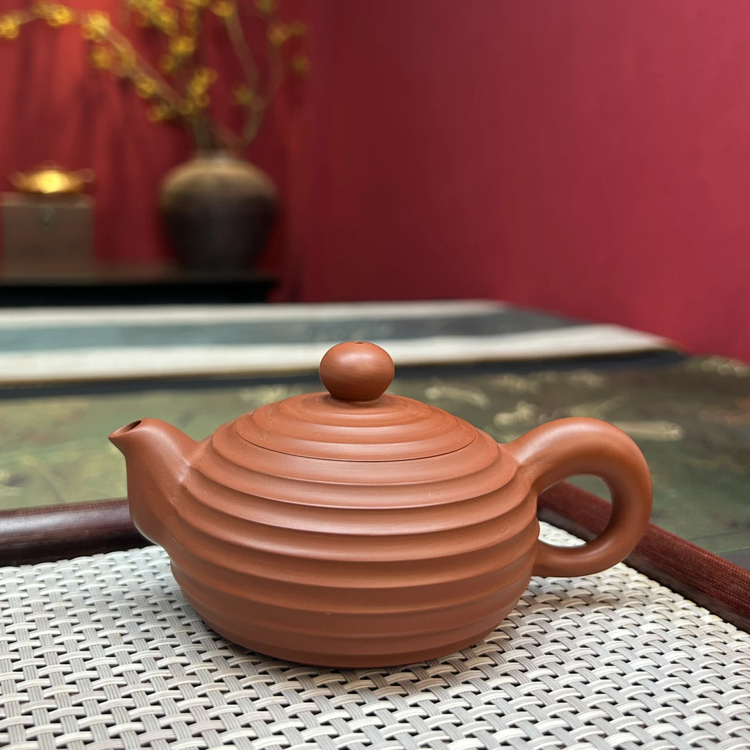 【千线系列】贵妃壶朱泥薄胎全手工潮州手拉壶功夫茶器具家用泡茶壶