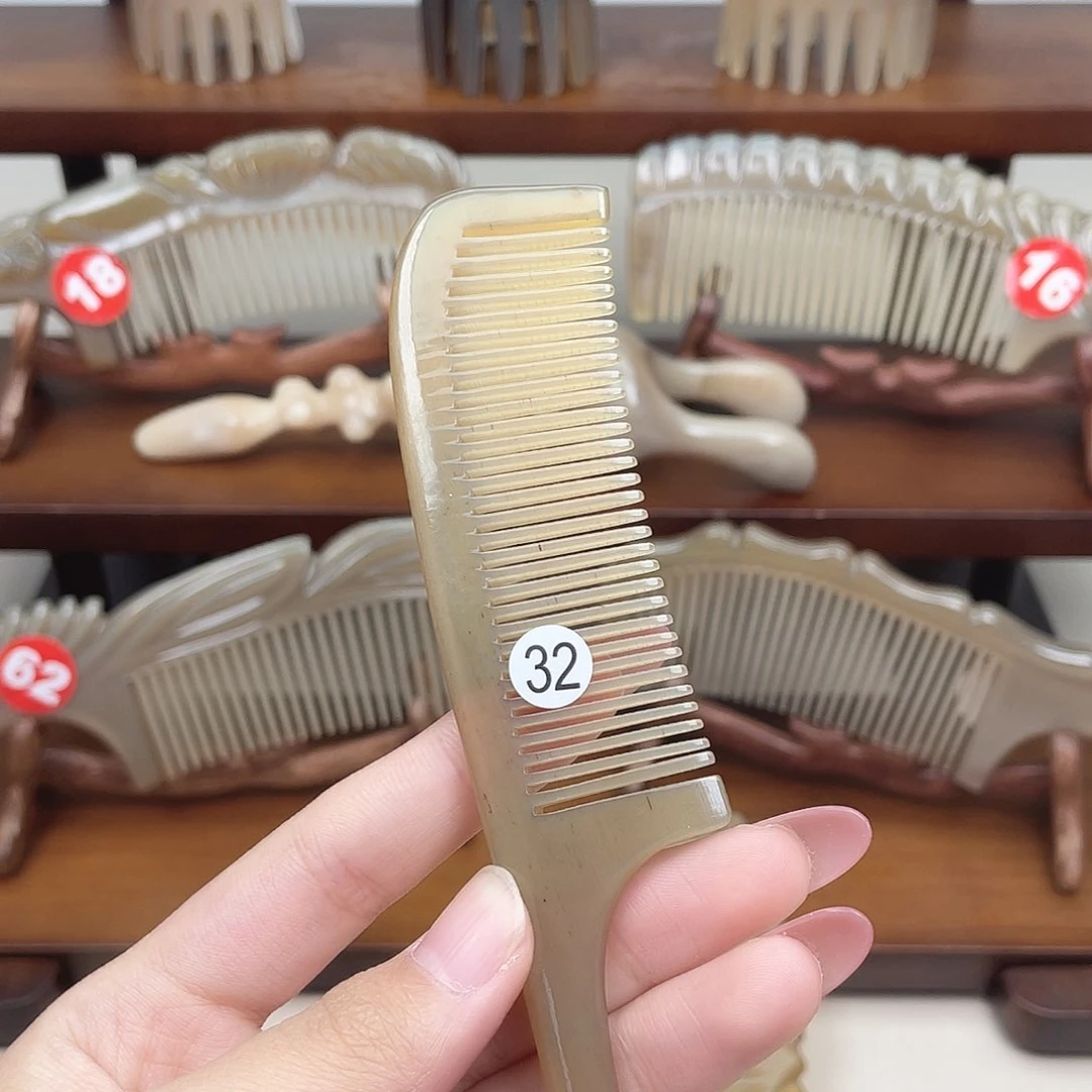 纯手工制作的牛角梳32