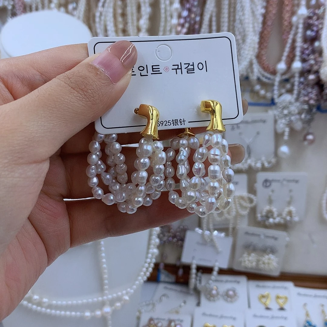 项链银S925镶嵌淡水珍珠