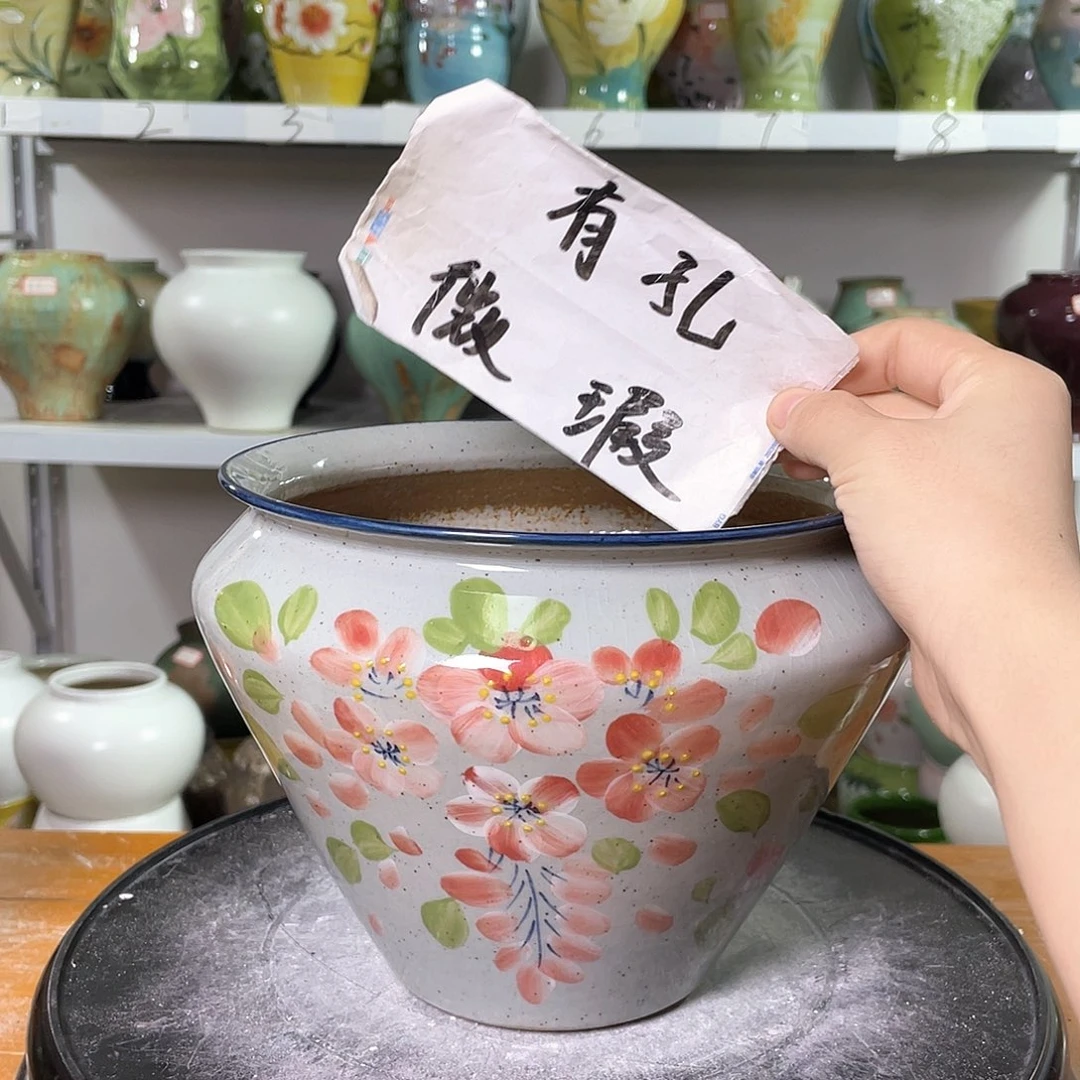 景德镇陶瓷花盆花器暇256