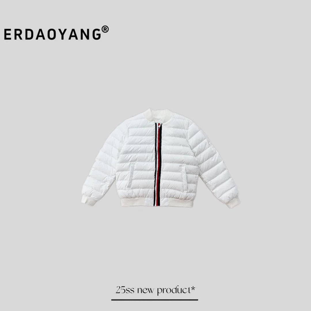 ERDAOYANG "流川枫" 秋冬90白鸭绒织带防水羽绒棒球外套YRK003