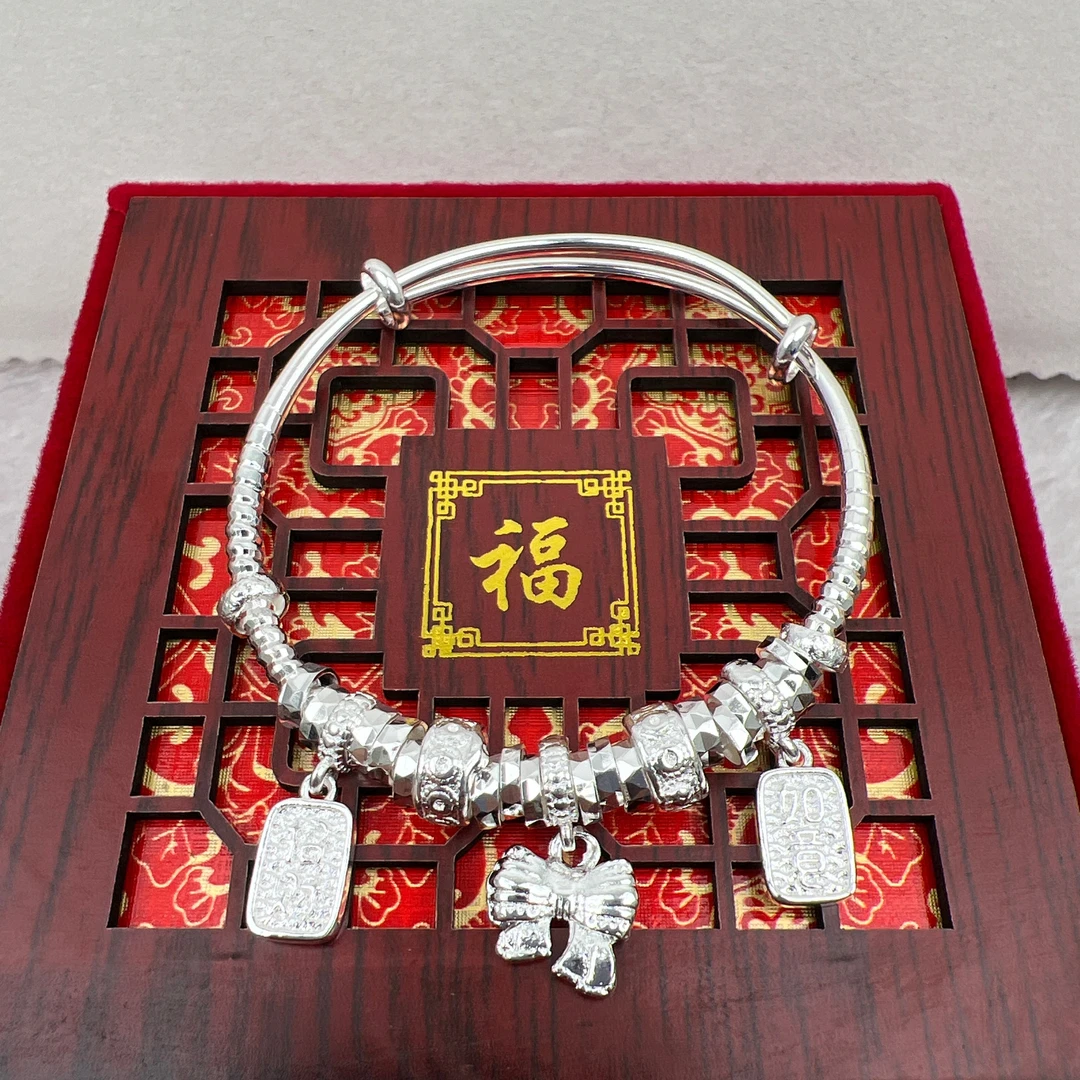 货号 2043银色手镯女款【无礼盒】