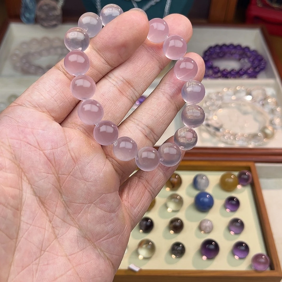 手链未镶嵌水晶11mm六芒星粉