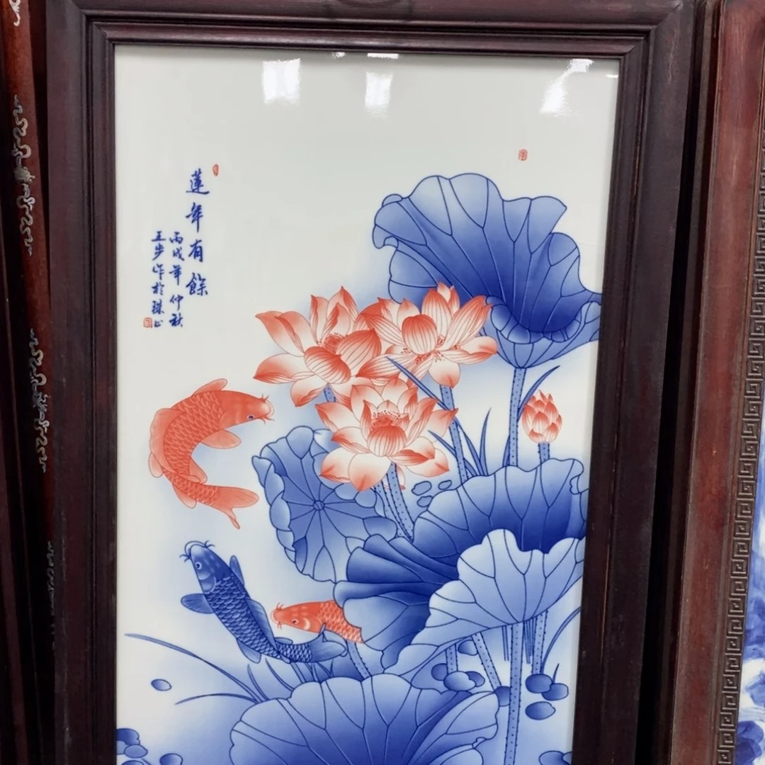 瓷片90*52*1景德镇瓷板画柴窑烧制