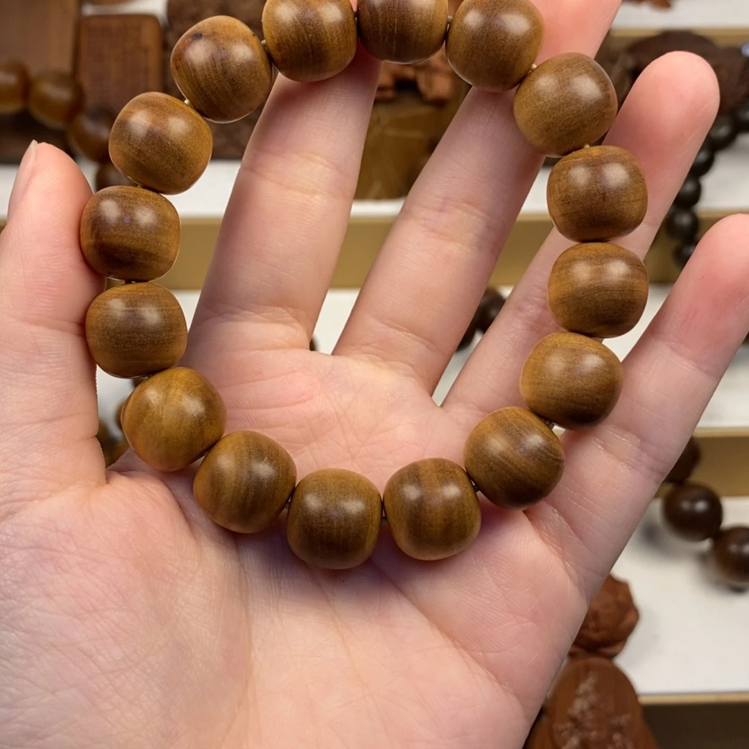 风***淡手串/手链檀香木老山檀香13/14横纹奶香微瑕福利