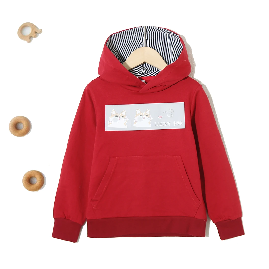 时尚中大童设计感连帽休闲潮流百搭卫衣P-2G283(不分帽里颜色)