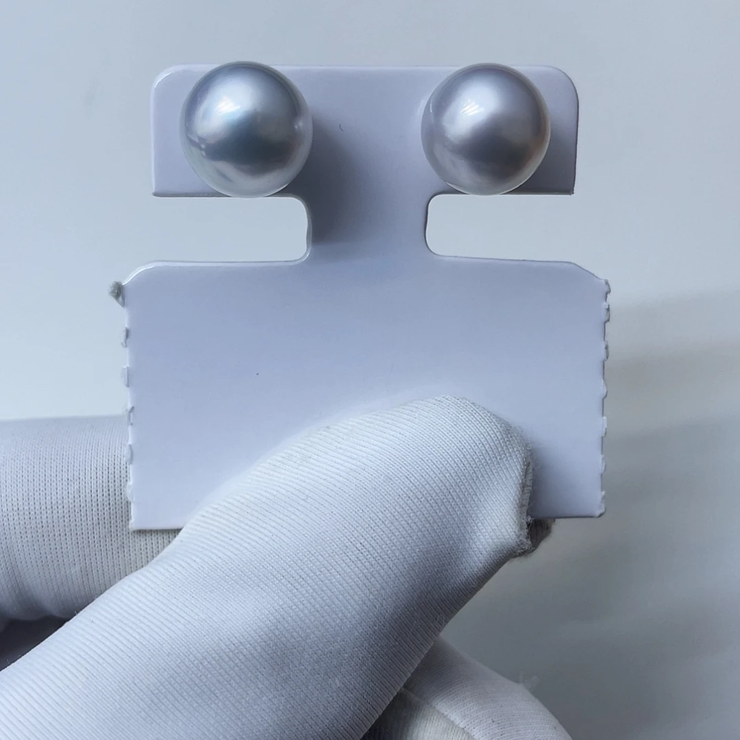 海水珍珠耳饰18K金镶嵌澳白