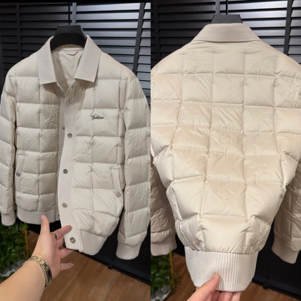 9991欧货男士针织翻领鸭绒羽绒服内胆青春潮流时尚穿搭