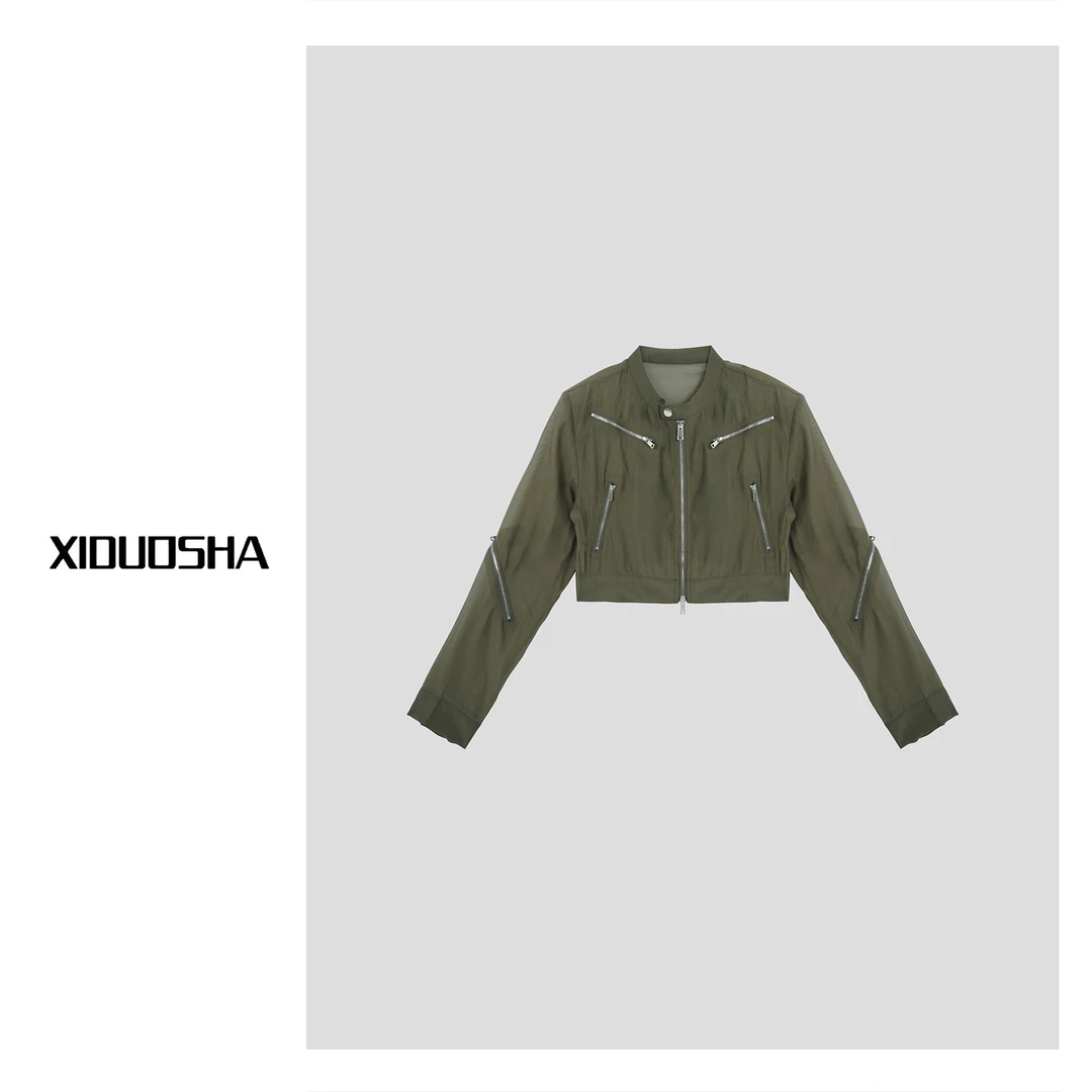 XIDUOSHA/喜朵莎原创设计款拉拉链拼接防晒外套XDS1359