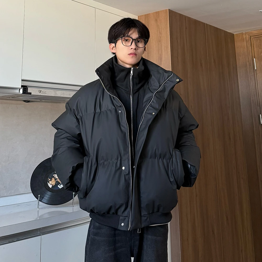 【现货 假两件棉服】立领皮衣保暖棉衣男女款棉服棉服加厚韩版潮流