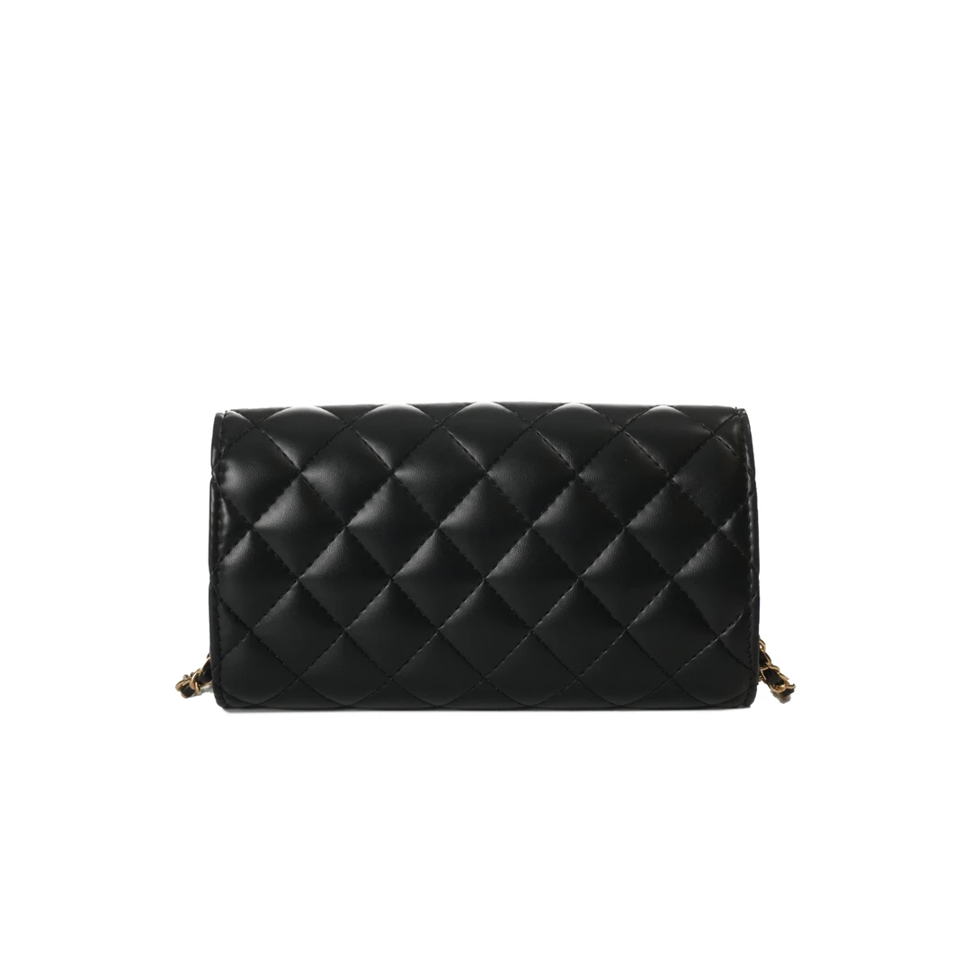 【CF】2025年新款时尚百搭潮流单肩斜挎女包 8257-黑色