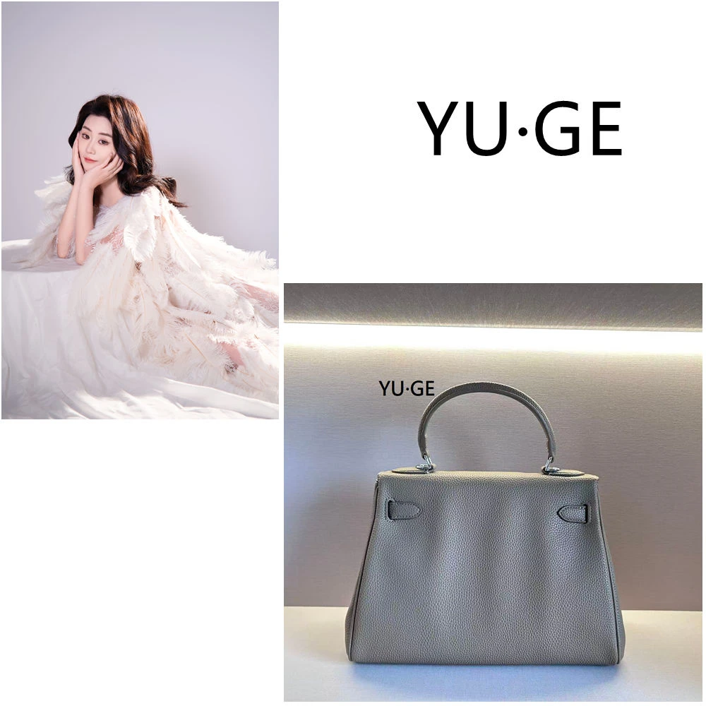 X37 KL手工打造真皮女士新款包     0202灰色内缝25CM