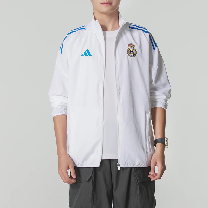 「早冬穿搭」阿迪达斯梭织夹克男2025冬季新款运动健身训练服JP4029