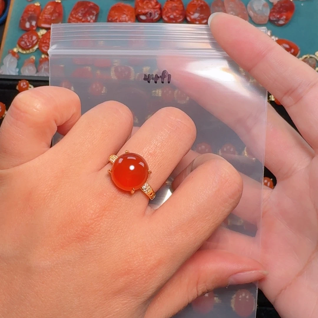 南红玛瑙南红银S925镶嵌