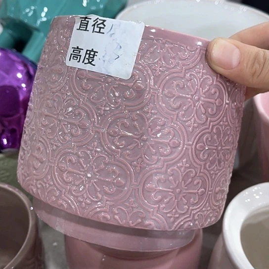 多肉绿植陶瓷花盆9.9包邮，有孔