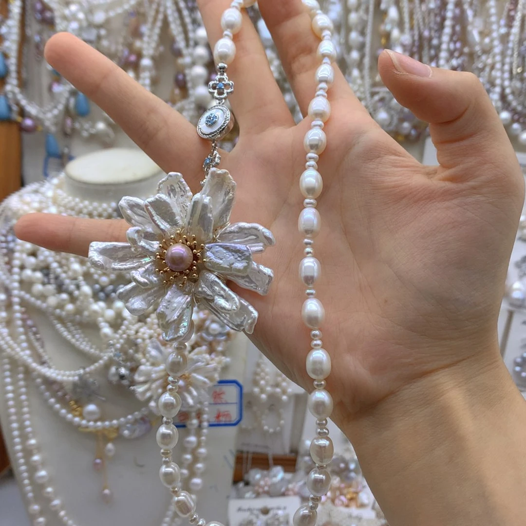 -***-合金淡水珍珠项链耳饰