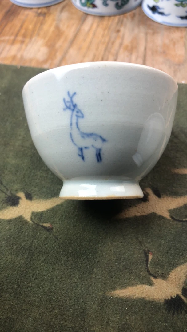 青花杯子茶具瓷器