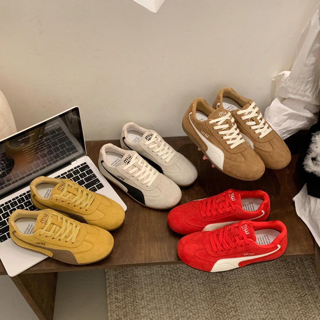 savi同款拼色复古德训鞋女2025新款休闲运动鞋百搭平底阿甘鞋透气