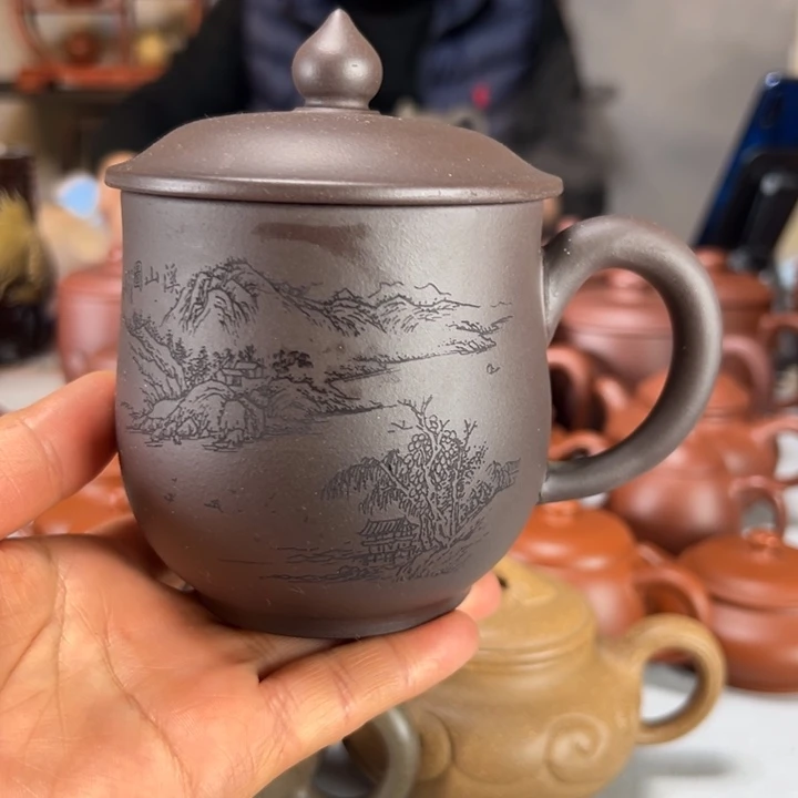 紫泥茶杯福利紫砂杯