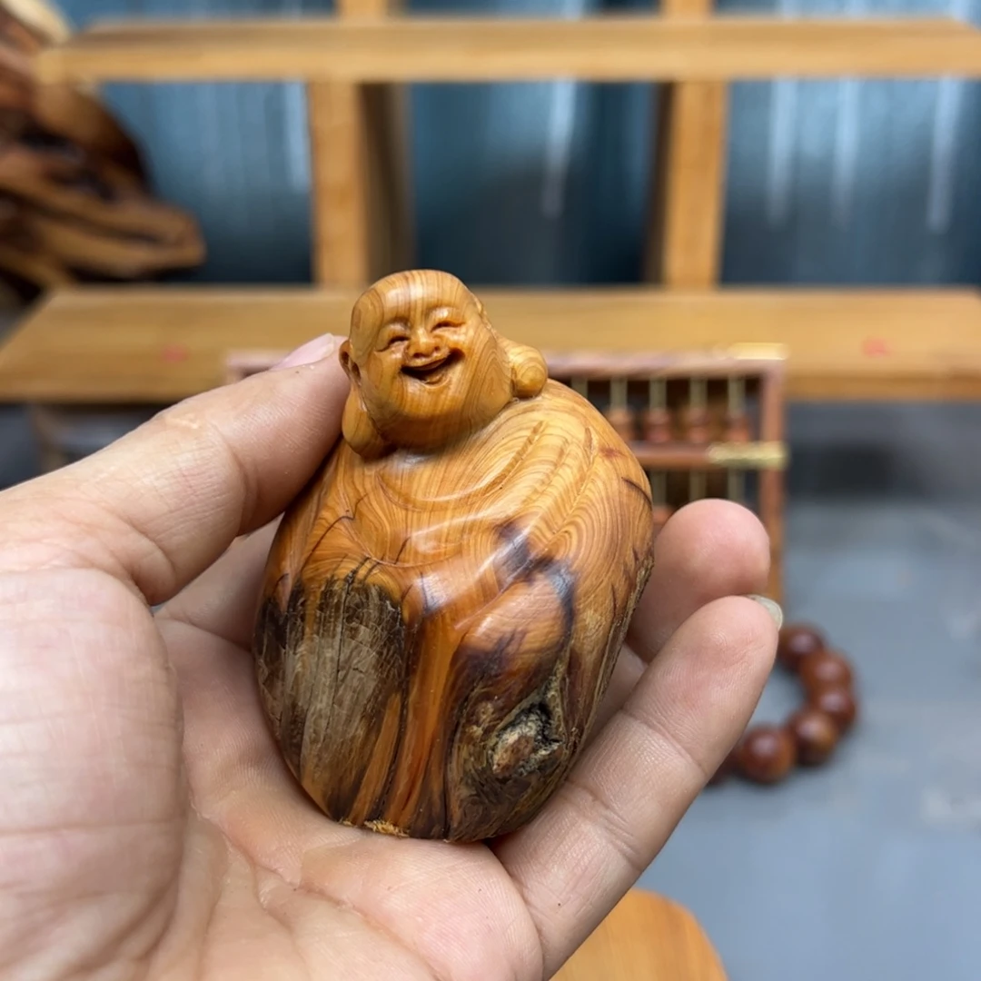 向***h木崖柏木摆件手把件