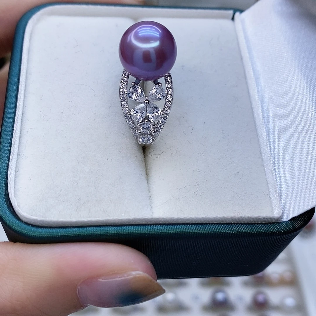 颈饰银S925镶嵌淡水珍珠粉*糖