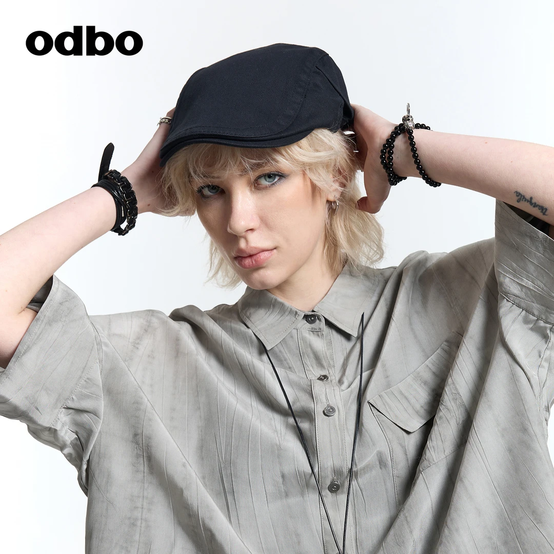 odbo/欧迪比欧女士帽子2025年新款春夏洋气时髦贝雷帽复古鸭舌帽