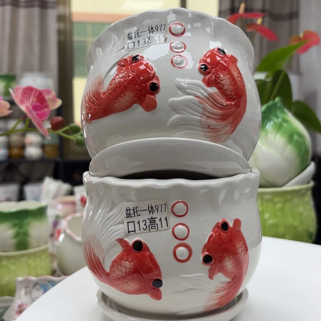 @夏西陶瓷花盆@@5977