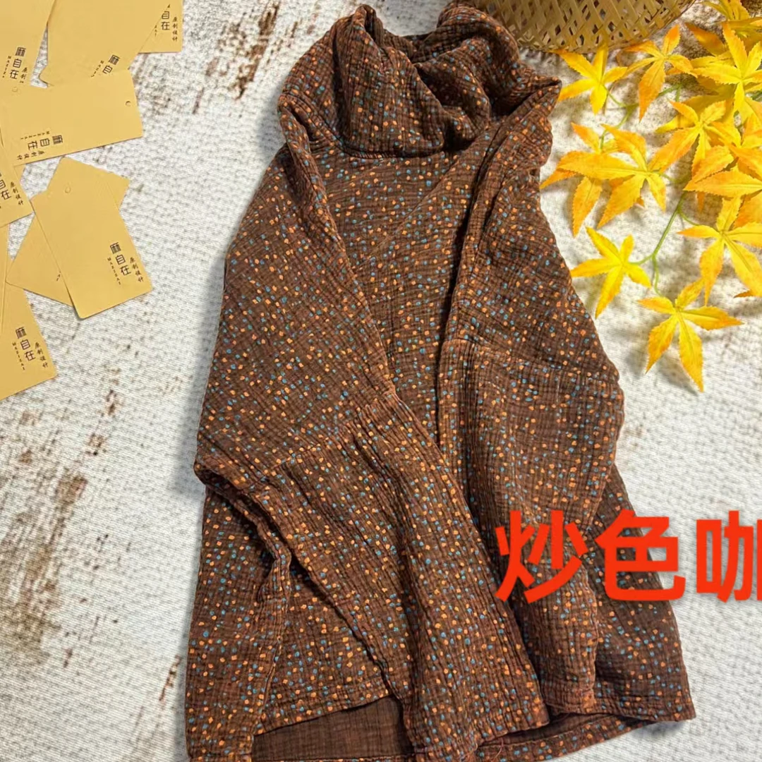 麻自在-新款法式茶咖色设计师款打底套头麻花领（衣长65，胸围130）