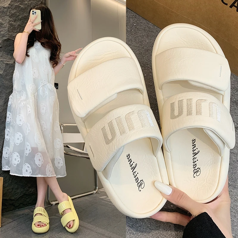 2025新款拖鞋女外穿软底踩屎感沙滩凉鞋厚底凉拖鞋高级感爆款夏天