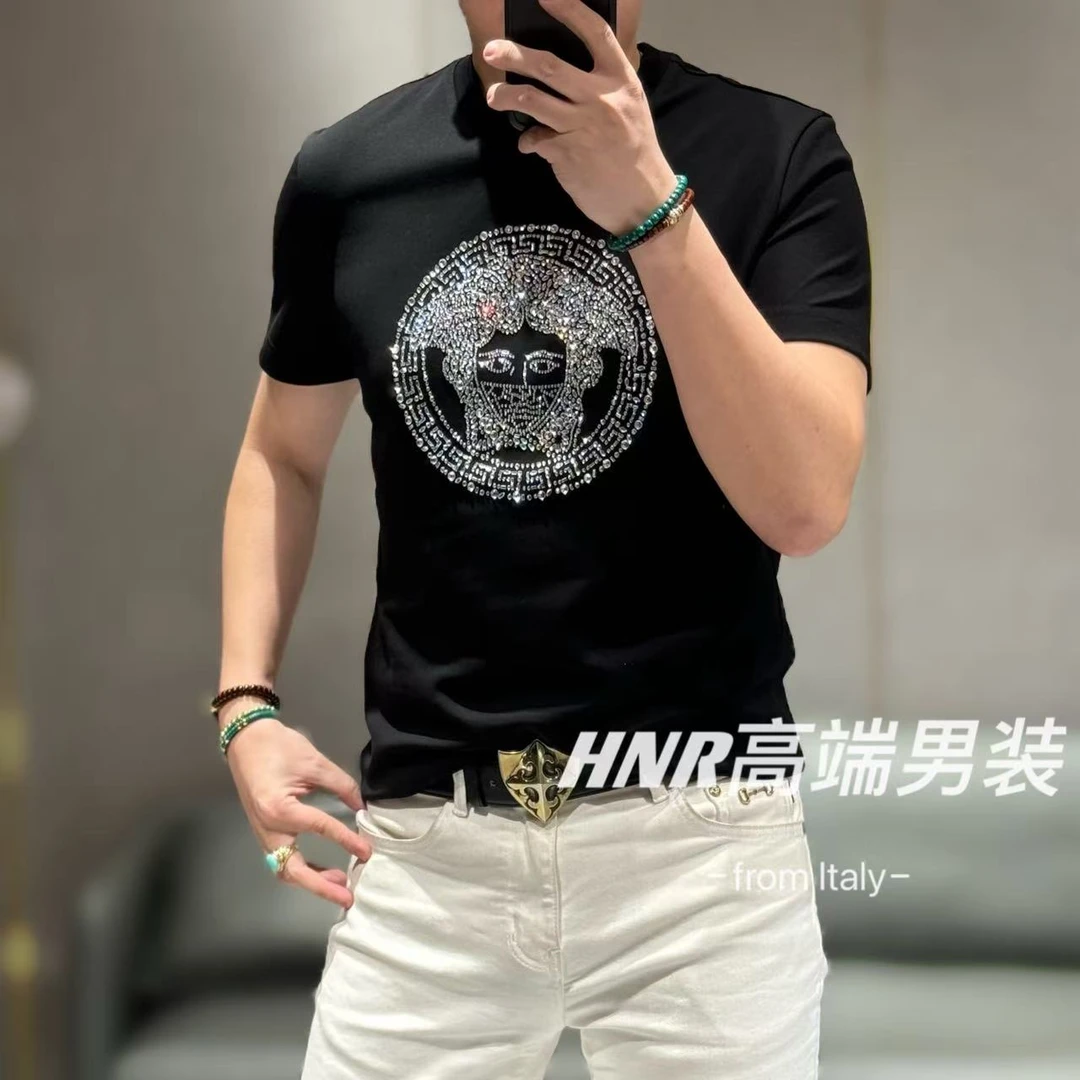 【VEHO品牌】异形5A波斯钻埃及长绒棉蒙面美杜莎女神T恤13097