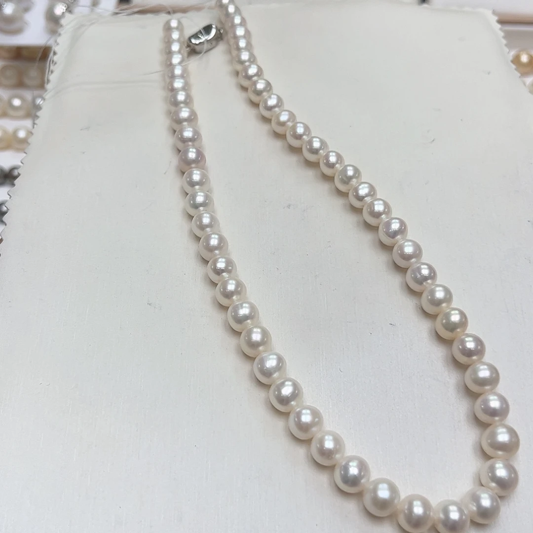 淡水珍珠未镶嵌颈饰7-9内 无核