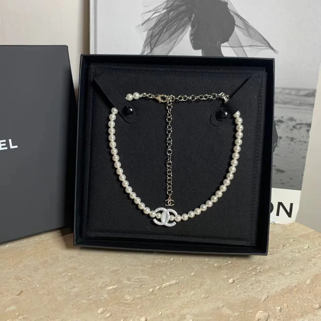 未使用 Chanel/香奈儿 壹臻/25C珍珠双C项链 61728414