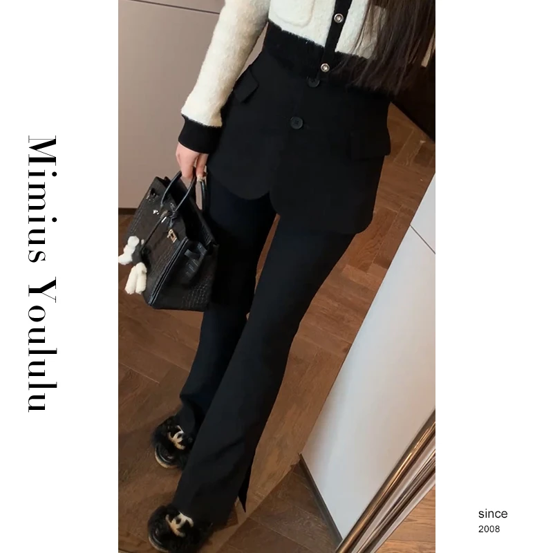 【mimius】喵喵微喇西装裤（有口袋屁帘可拆）汉服F12233