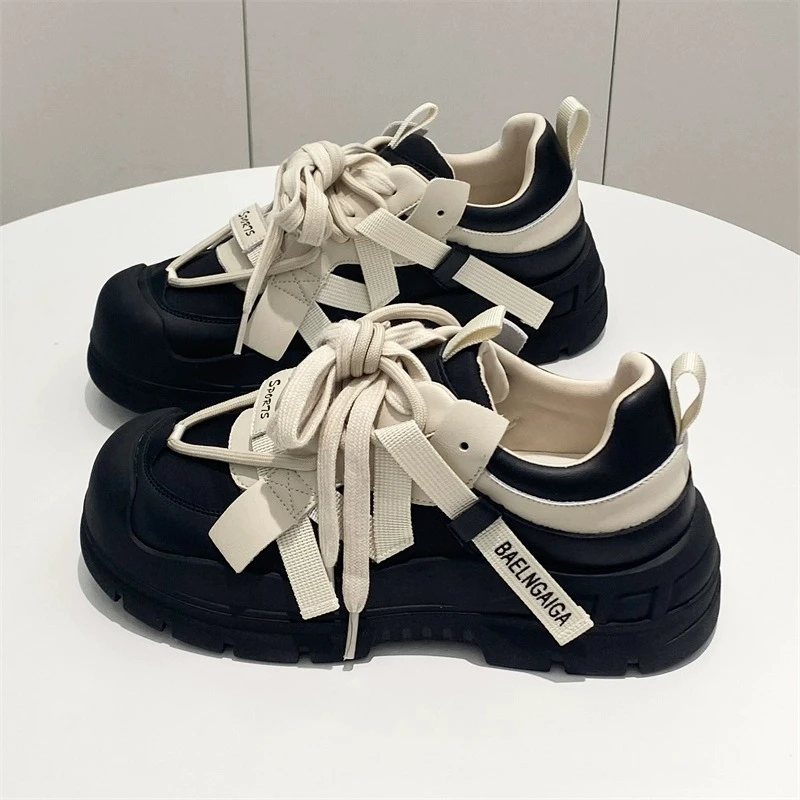 欧洲站厚底松糕炸街老爹鞋运动鞋子女2025春夏新款爆款休闲女鞋