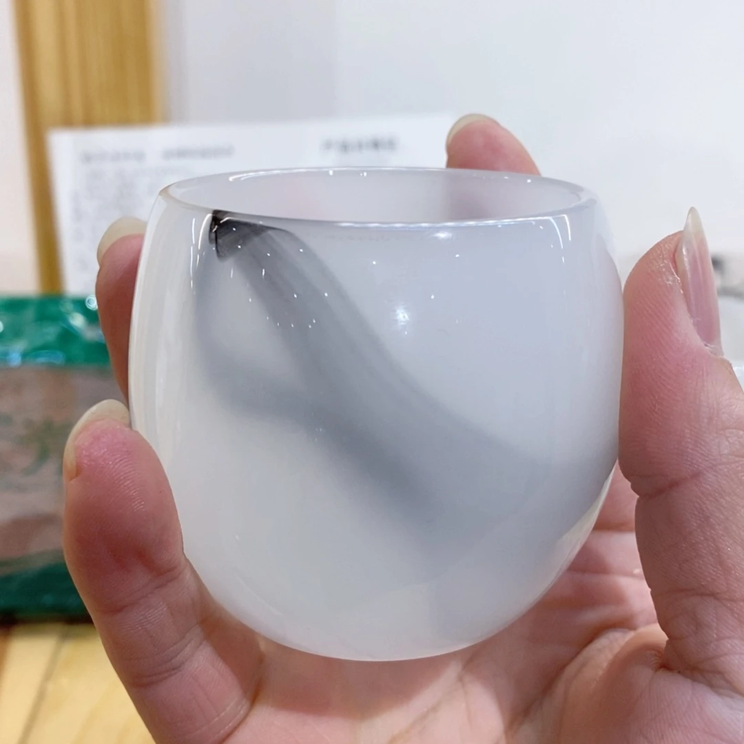 水墨色琉璃主人杯